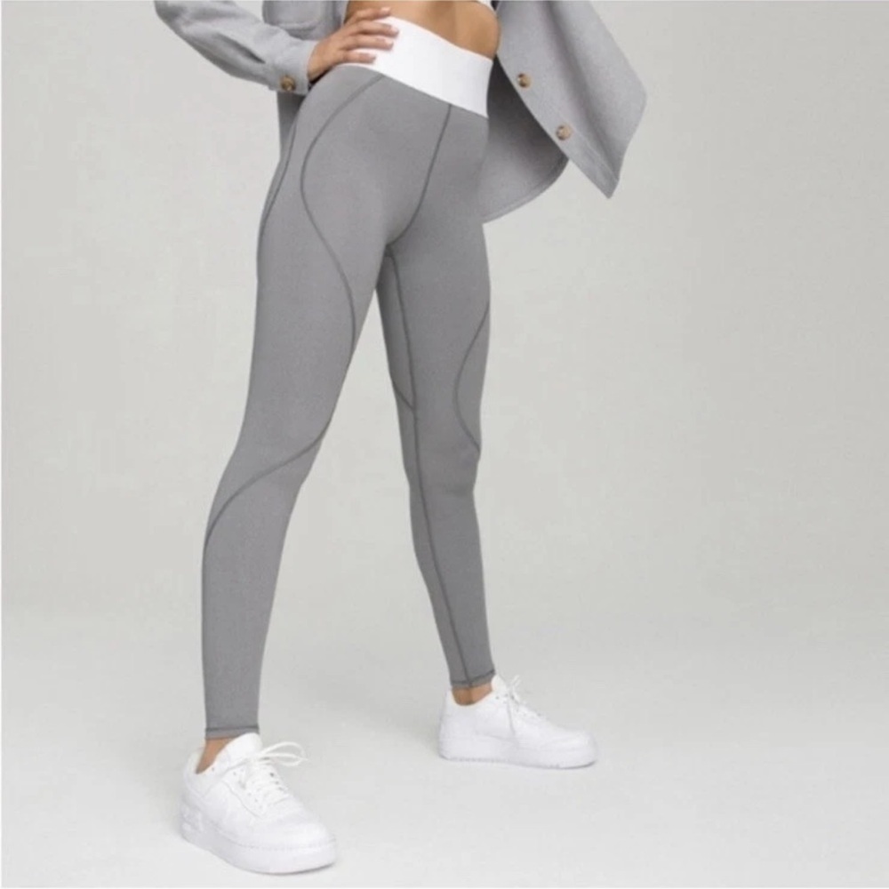 Good American The Icon Core Legging in Heather Grey Size 4 Large